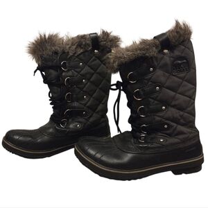 Sorel Tofino II Faux Fur Lined Waterproof Boot‎ Women's Size 12 Black LL1846-011